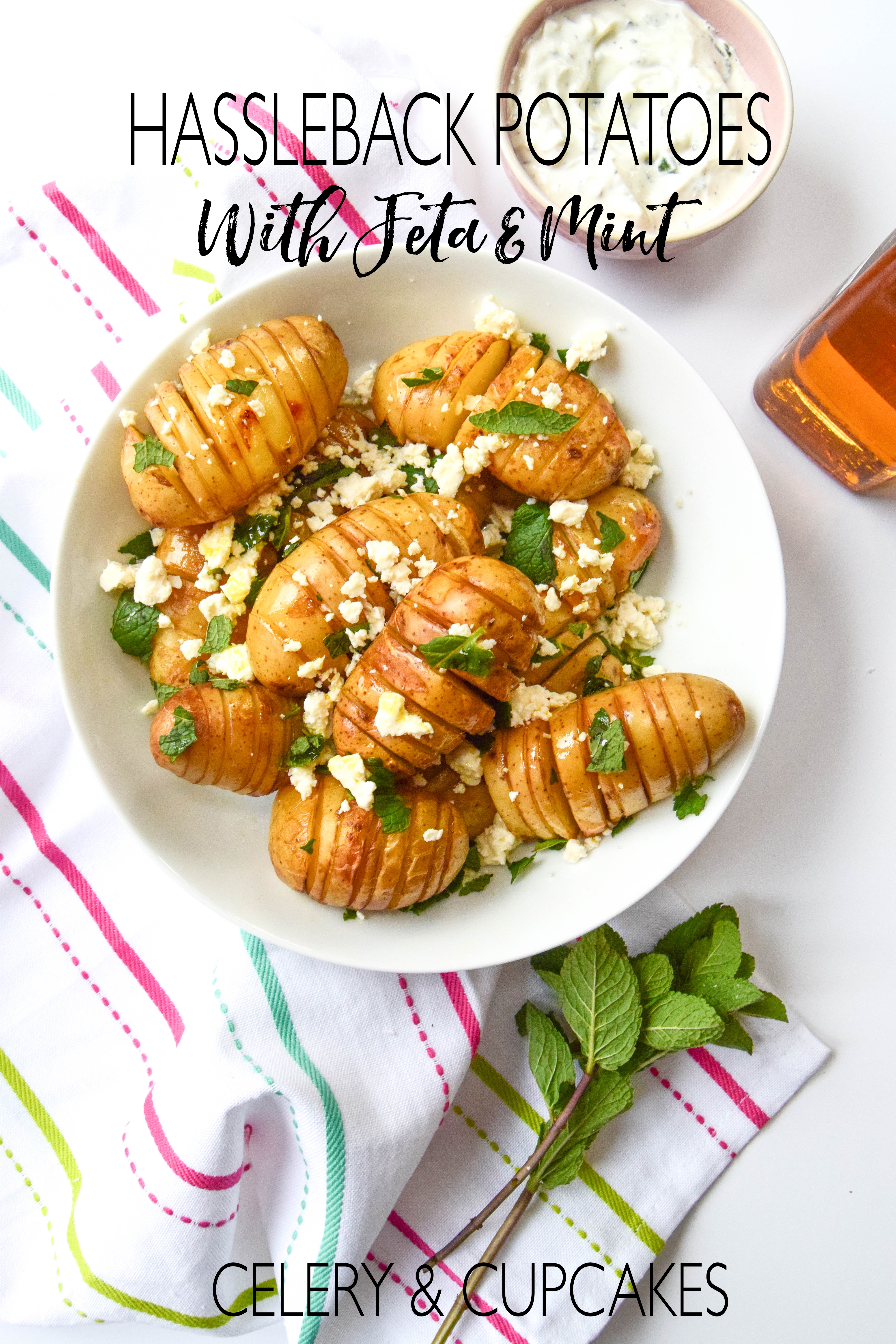 Hassleback Potatoes With Feta & Mint - a simple way to jazz up a vegetable staple.