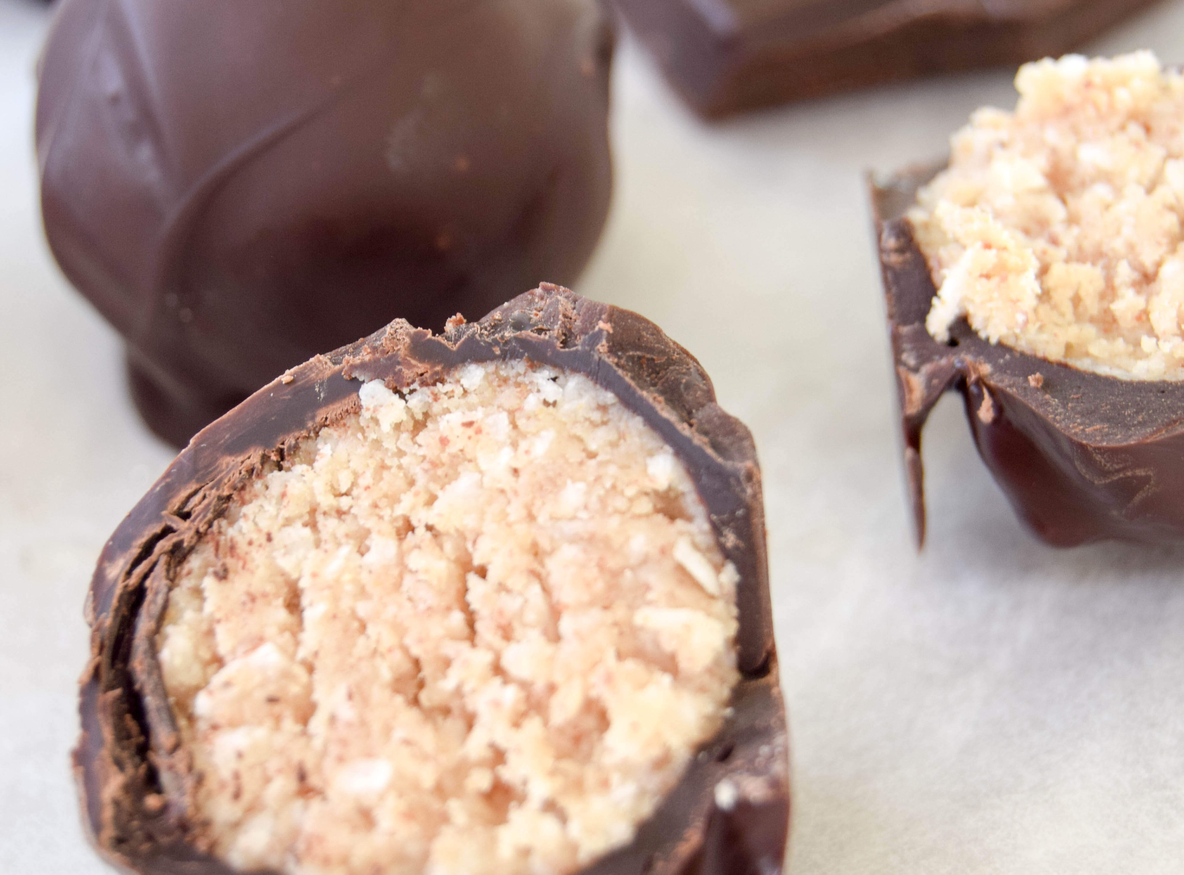 Chocolate Covered Peanut Butter & Coconut Truffles
