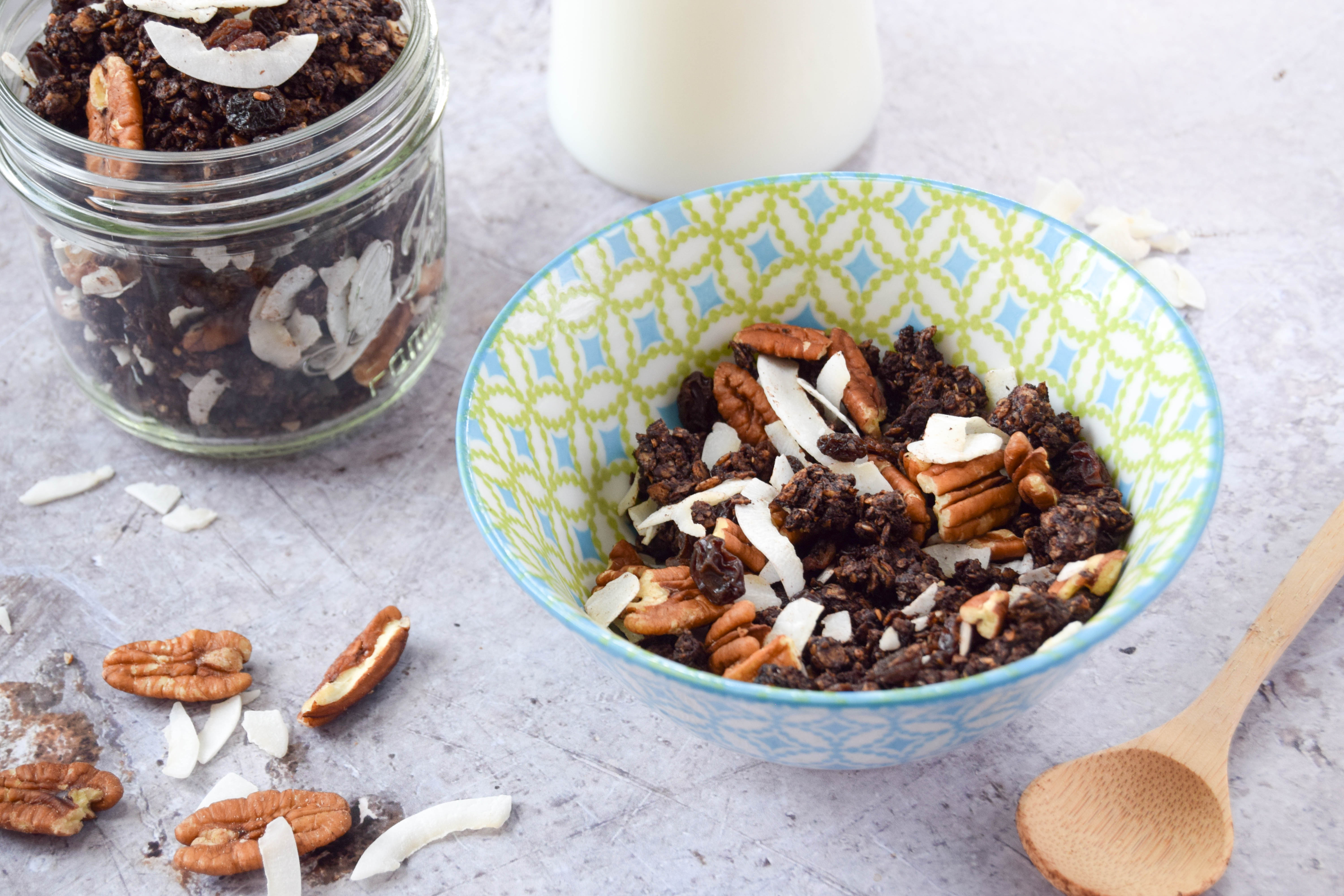 Chocolate Coconut Pecan Granola