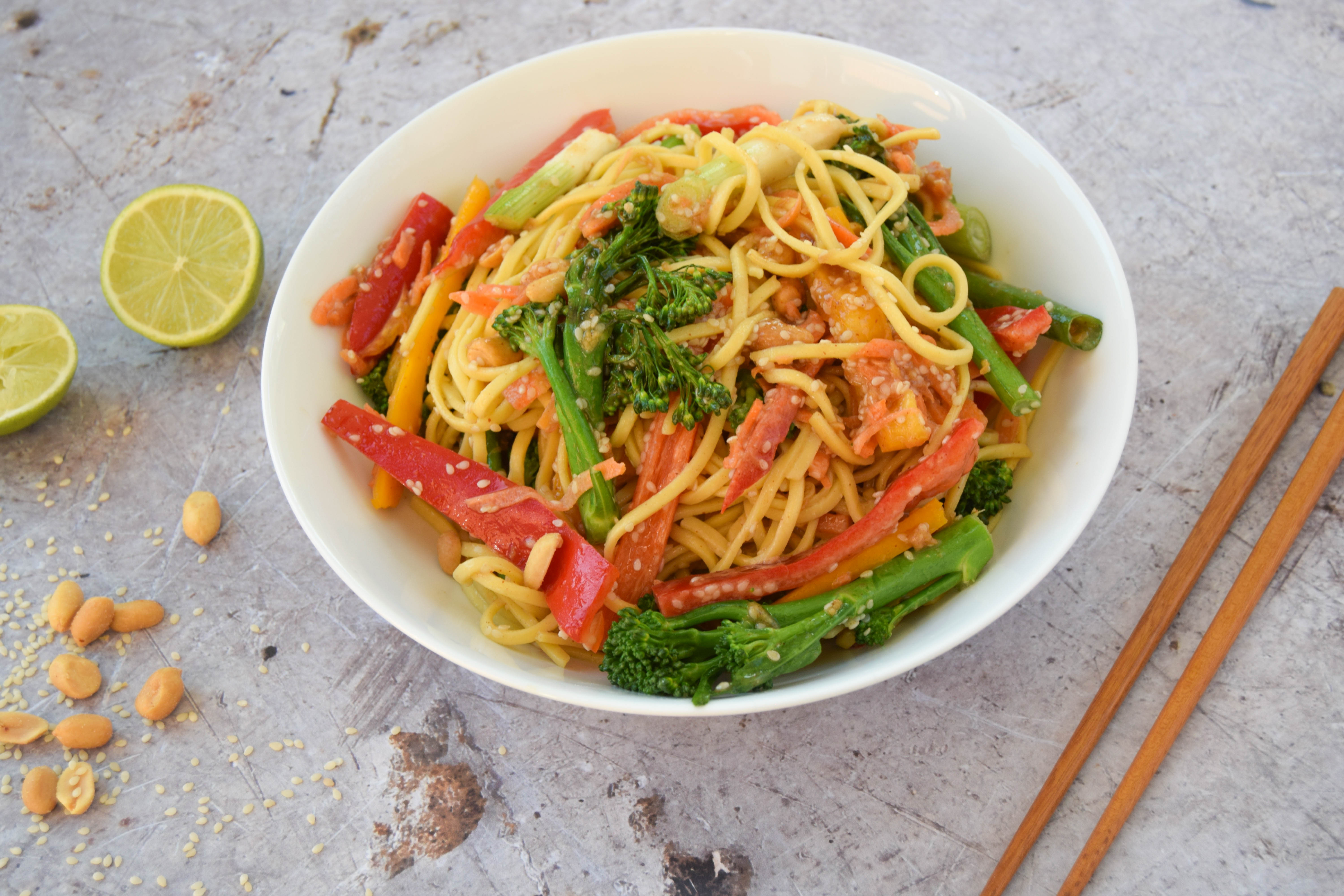 Peanut Sesame Noodle Salad