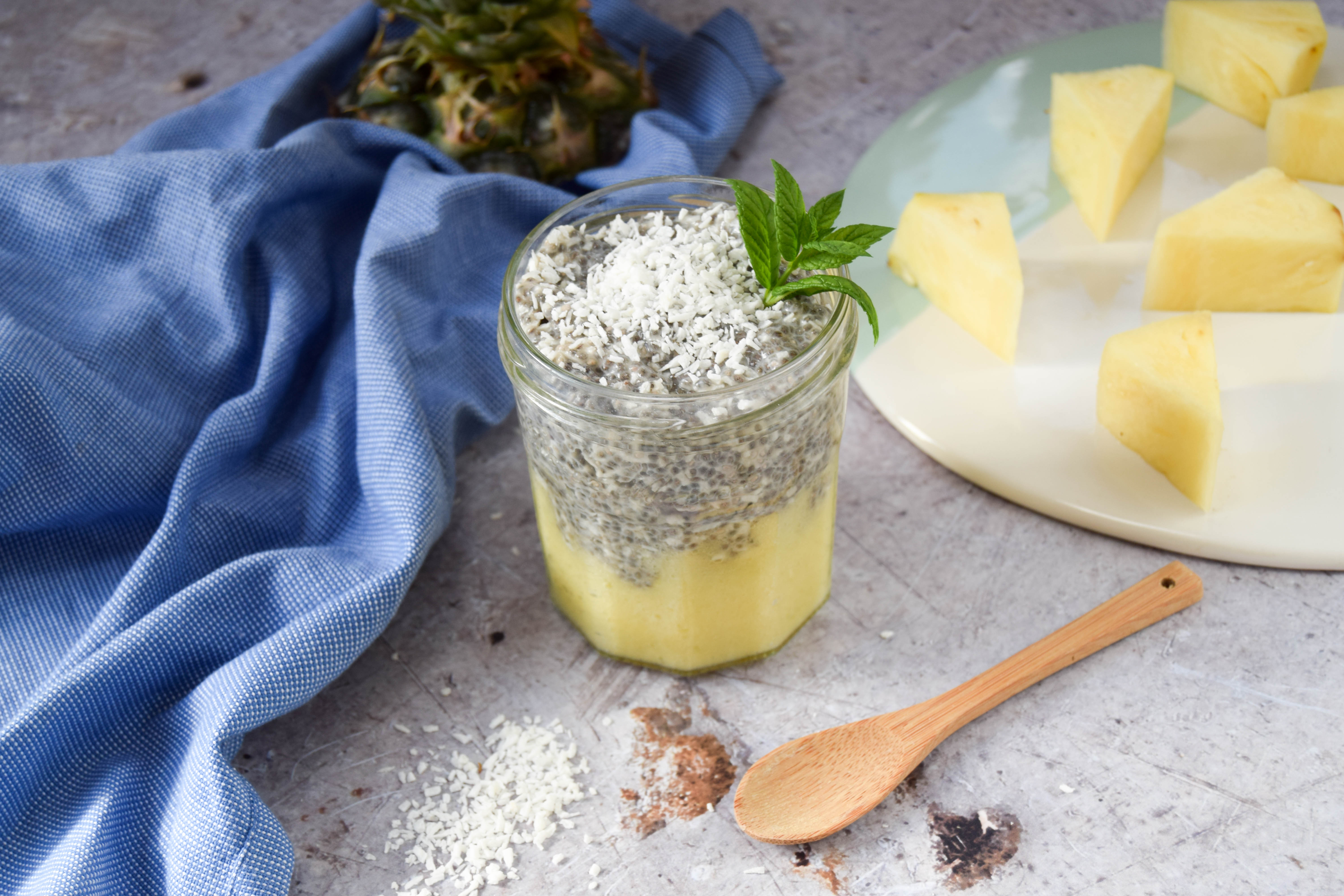 Vegan Pina Colada Chia Pudding