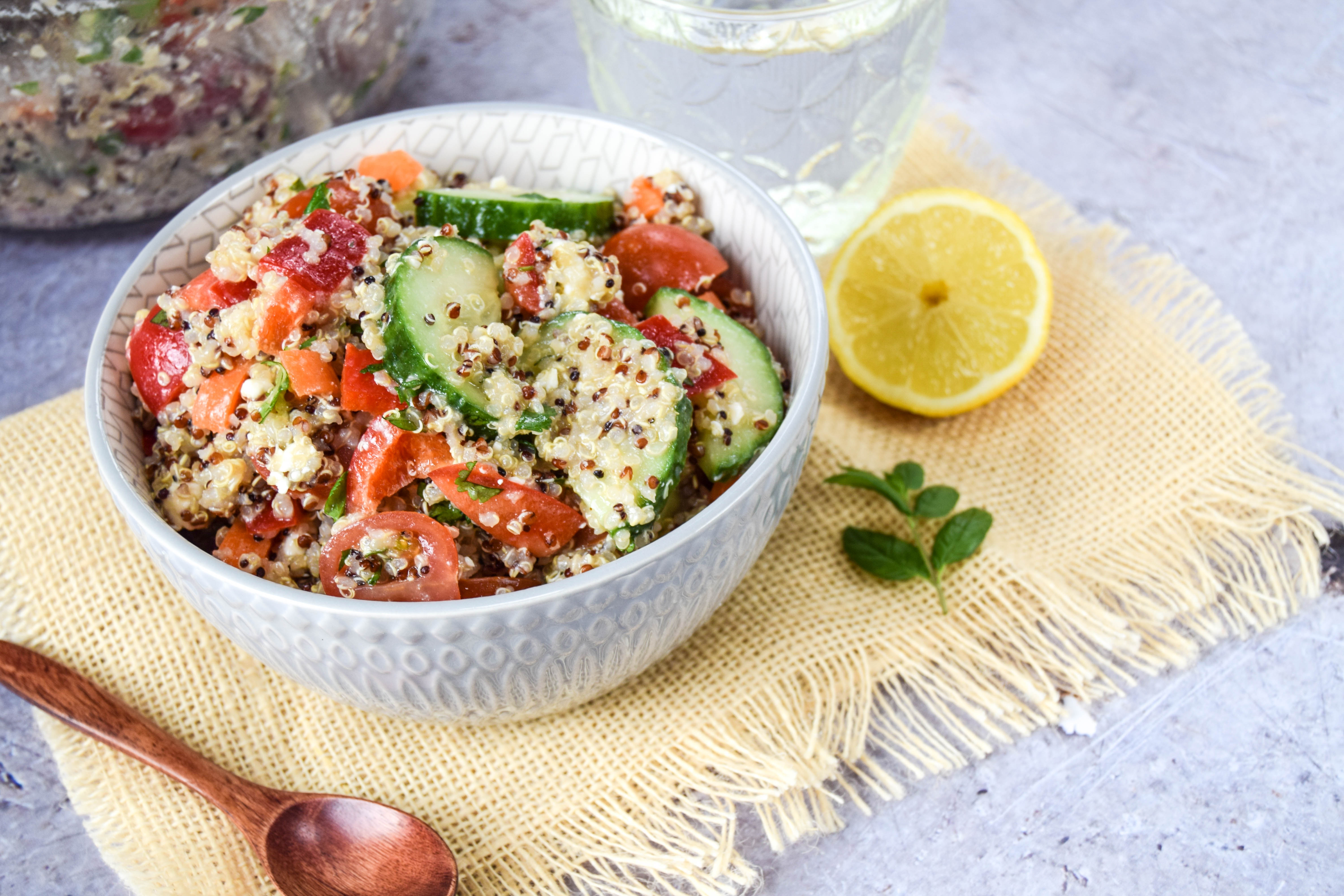 Healthy Rainbow Quinoa Salad Topper
