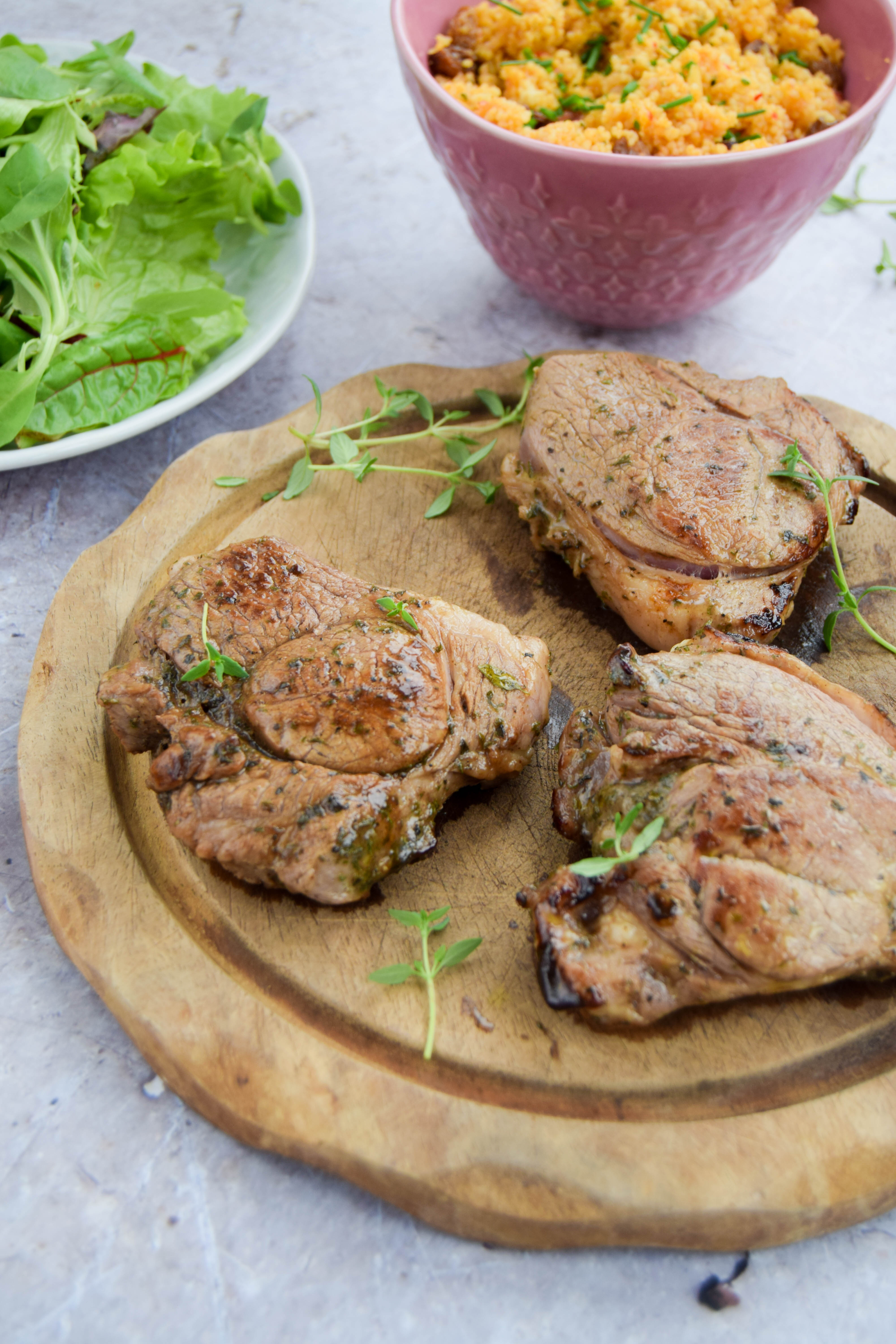 Reinvent your summer BBQ's with these delicious lamb leg steaks in a simple herb marinade. Reinvent your summer BBQ's with these delicious lamb leg steaks in a simple herb marinade.