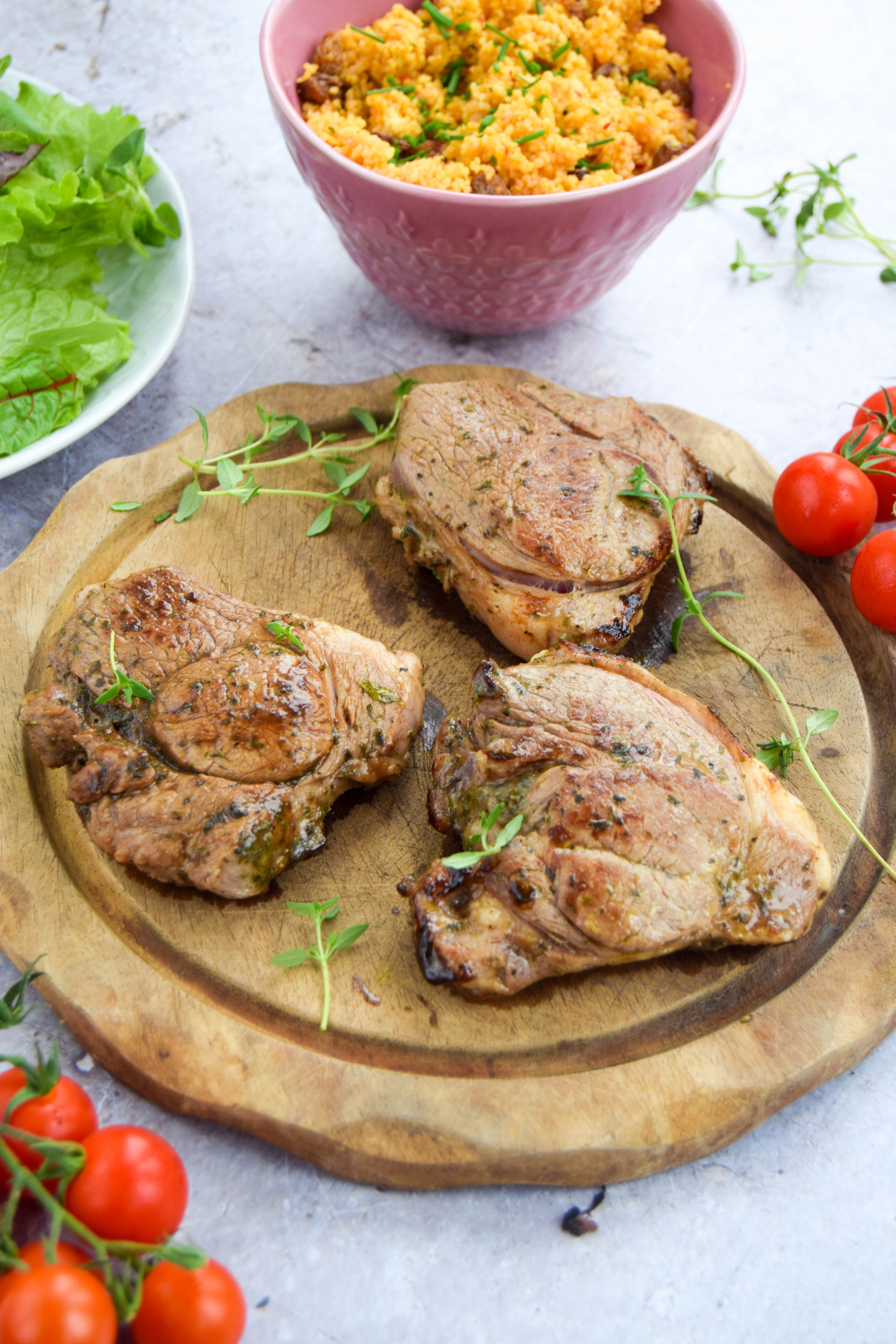 Reinvent your summer BBQ's with these delicious lamb leg steaks in a simple herb marinade. Reinvent your summer BBQ's with these delicious lamb leg steaks in a simple herb marinade.