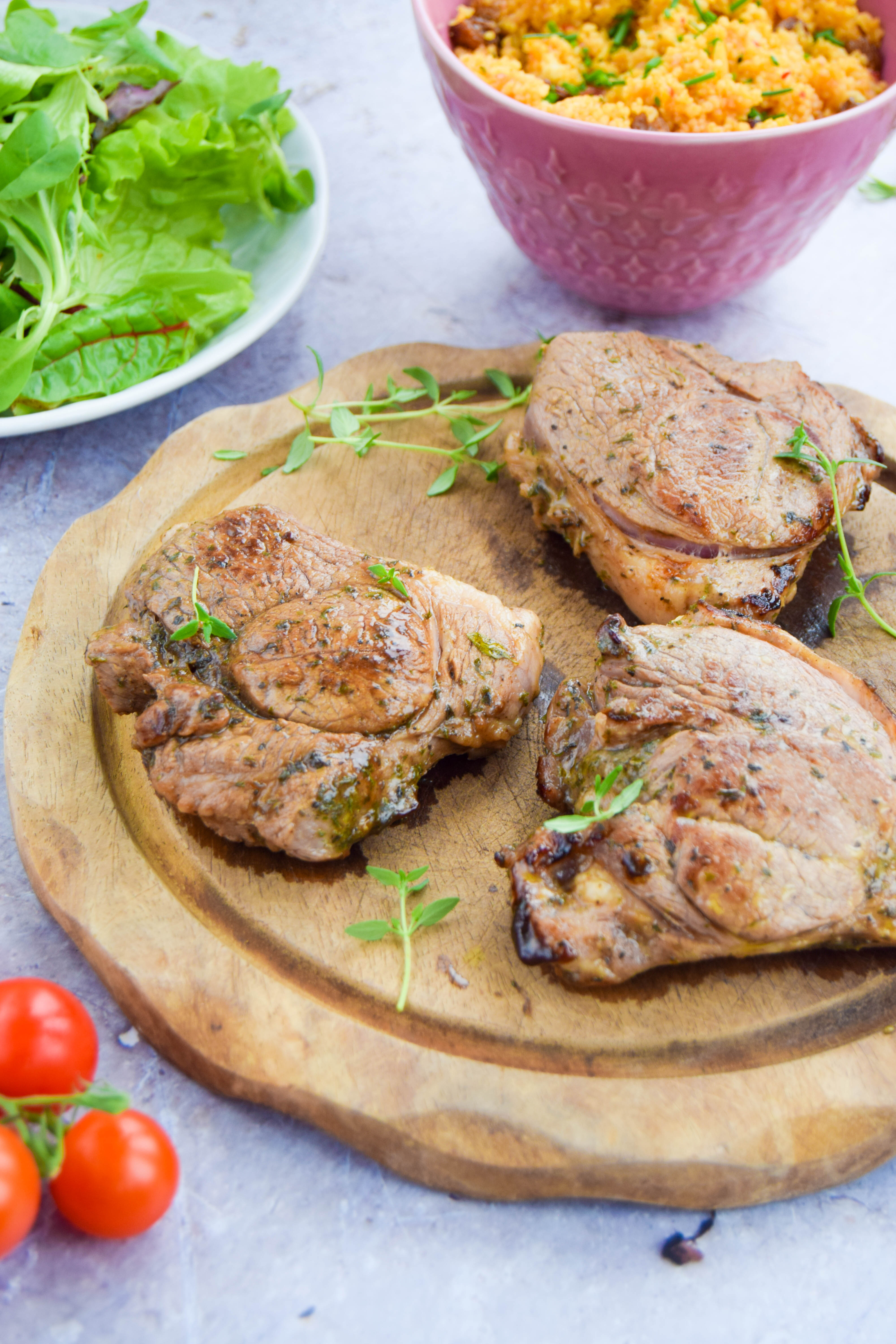 Reinvent your summer BBQ's with these delicious lamb leg steaks in a simple herb marinade. Reinvent your summer BBQ's with these delicious lamb leg steaks in a simple herb marinade.