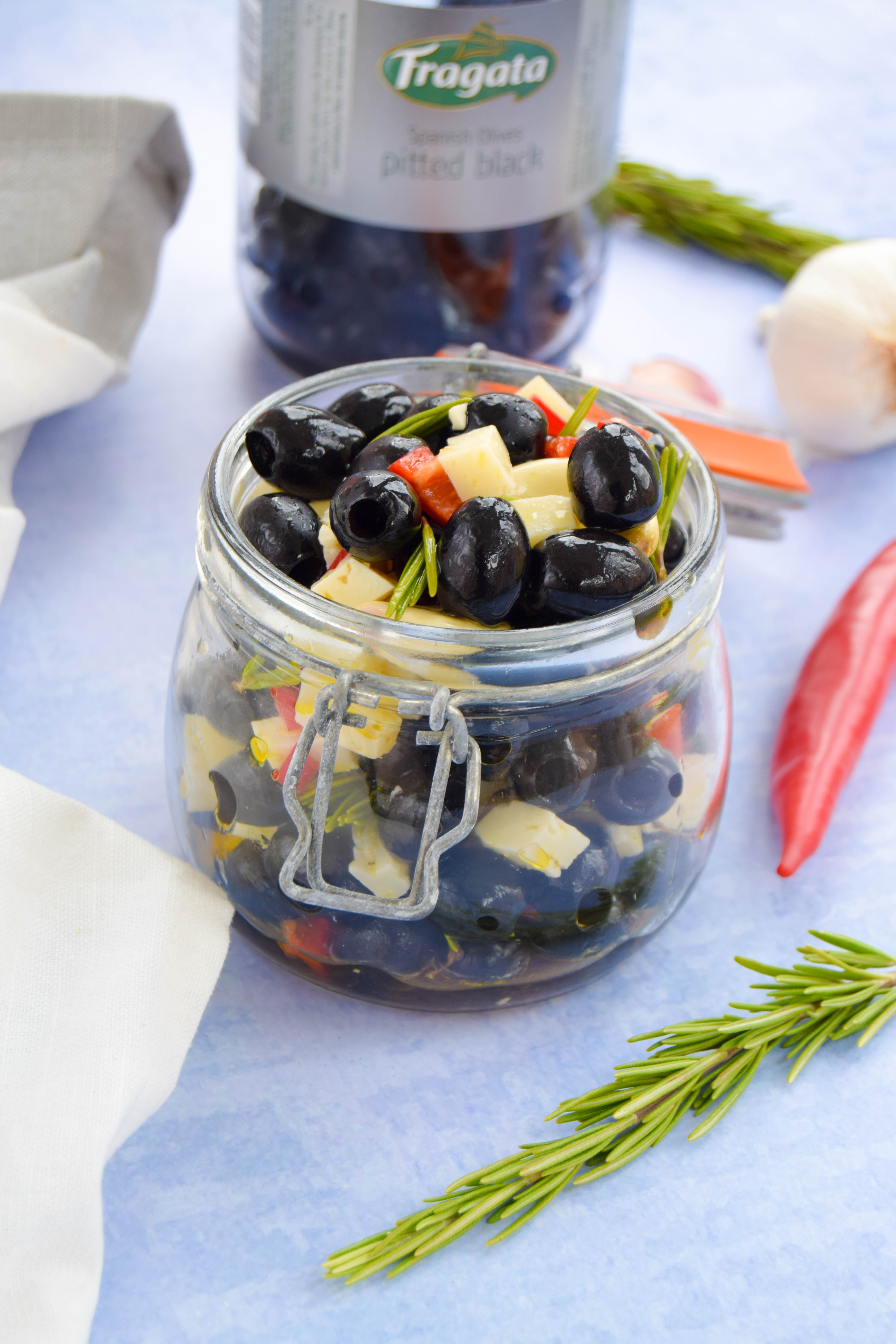 If you’re craving a getaway or suffering from a bout of holiday blues, create your own delicious authentic Spanish-style feast in your own home by marinating your own olives with a mix of Mediterranean flavours and creamy manchego cheese.