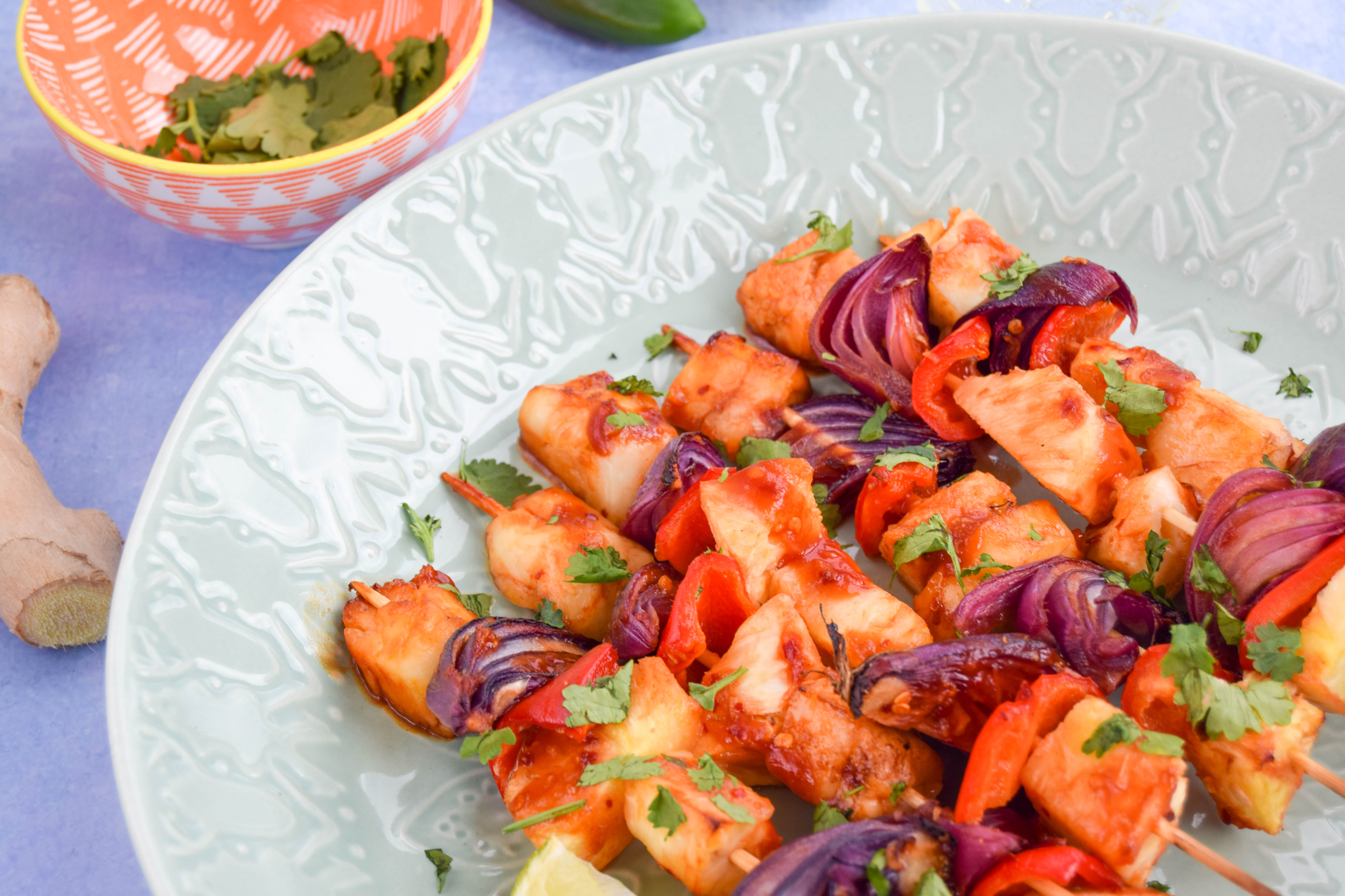 Sweet & Sour Halloumi Skewers