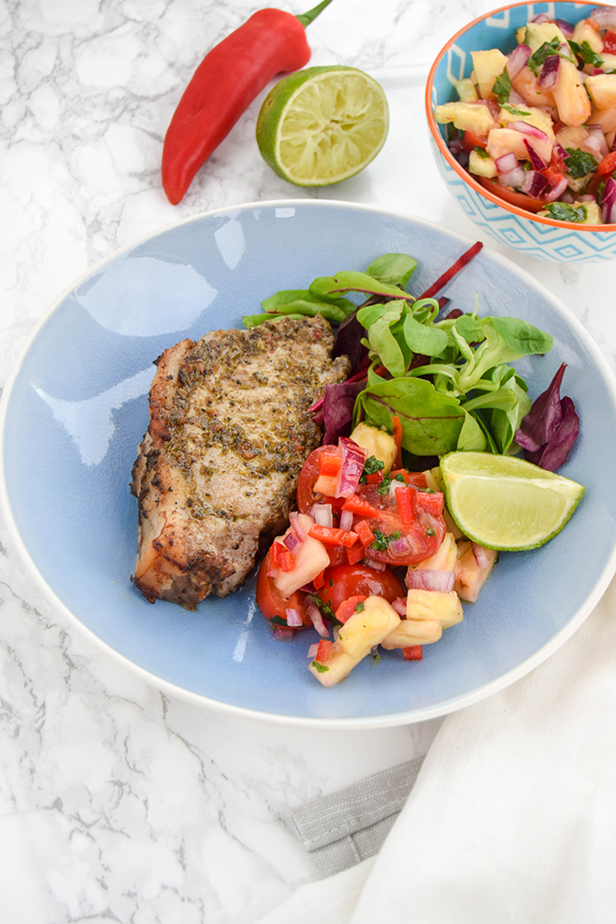 A colourful Caribbean-inspired pork dish to banish the winter blues.