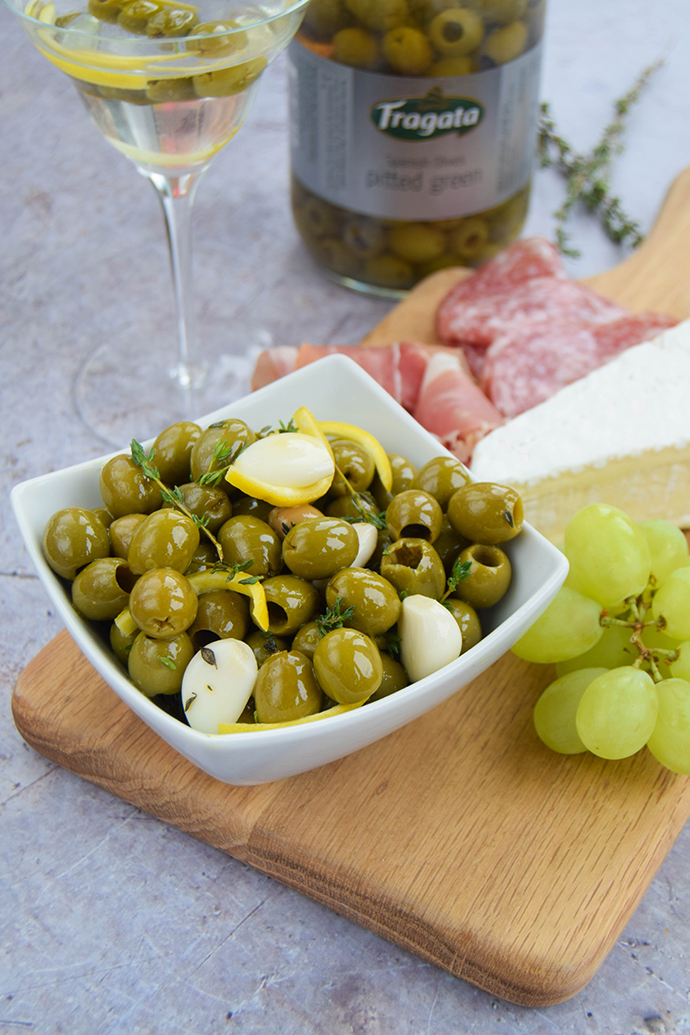 Gin Marinated Olives