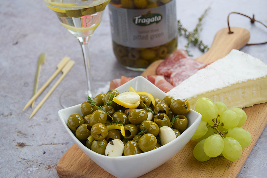 Gin Marinated Olives