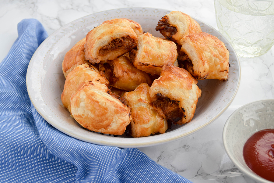 Louisiana Pulled Pork Sausage Rolls