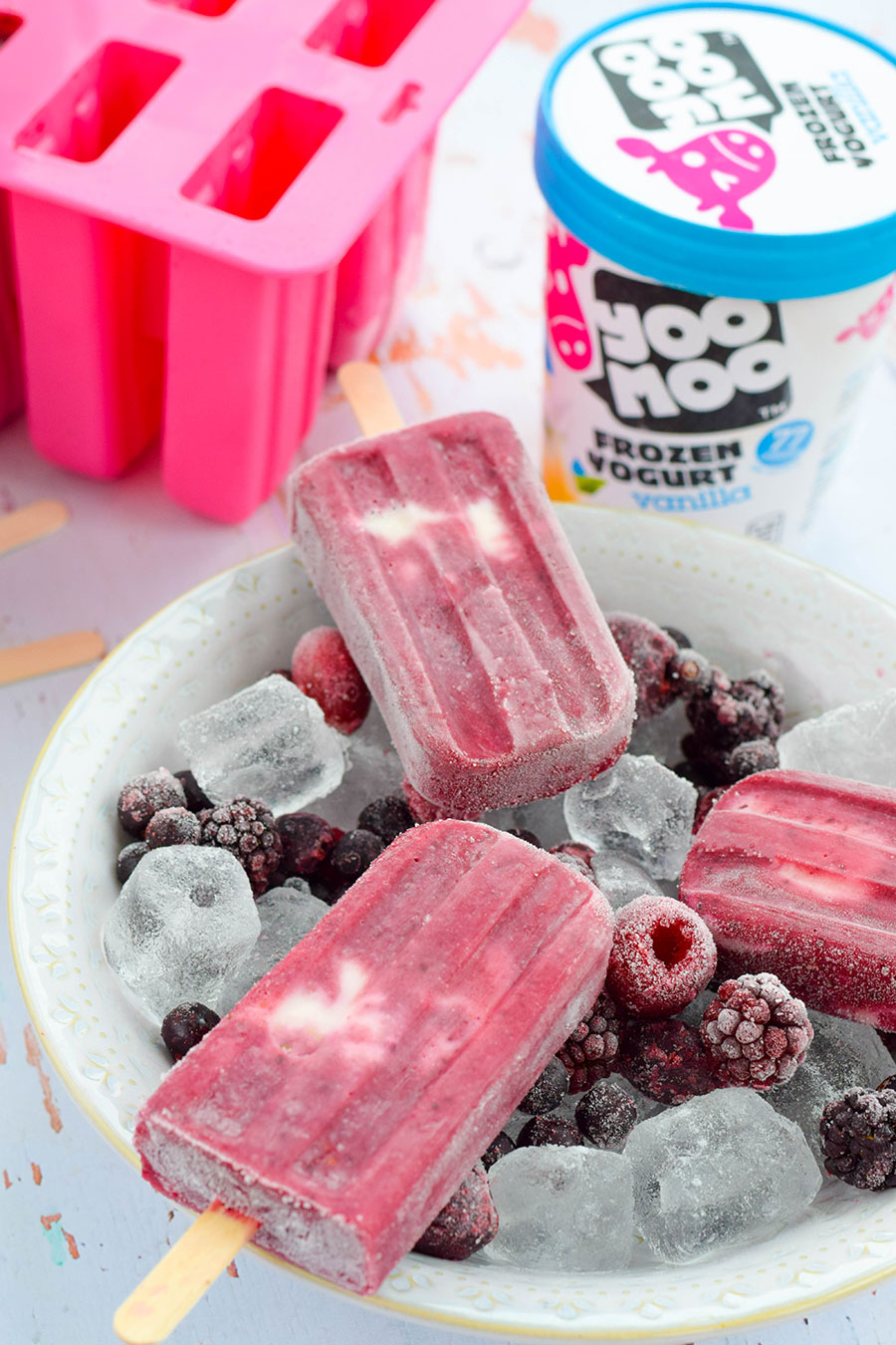 Black Forest Fruit Breakfast Popsicles are a delicious fruity start to any morning.&nbsp; These frozen delights are bursting with flavour and make a lovely fun alternative to a smoothie on a warm sunny morning.
