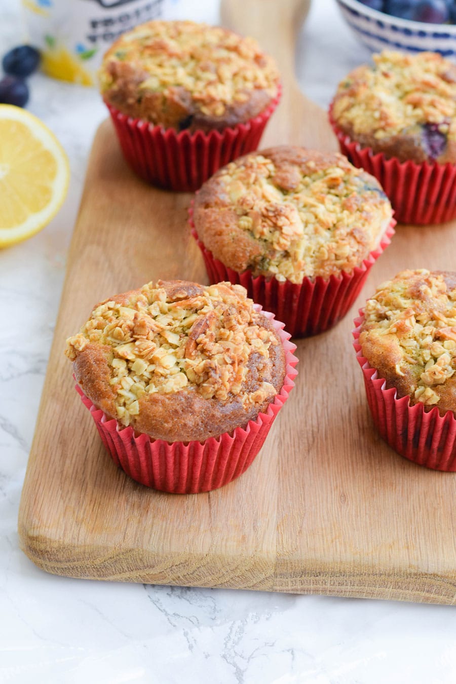 Blueberry & Lemon Yogurt Streusel Muffins