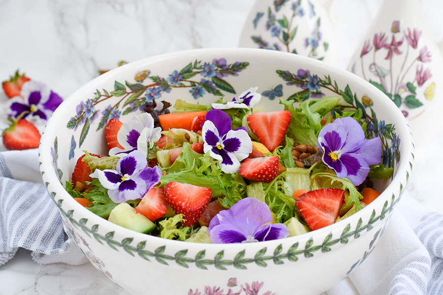 Summer Strawberry & Peach Lentil Salad
