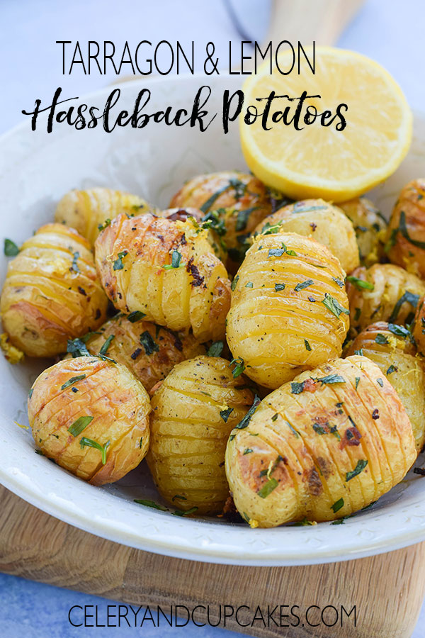 Tarragon & Lemon Hassleback Potatoes, a fresh and summery idea to flavour the humble potato that works wonderfully with fish, poultry and cheese.&nbsp;