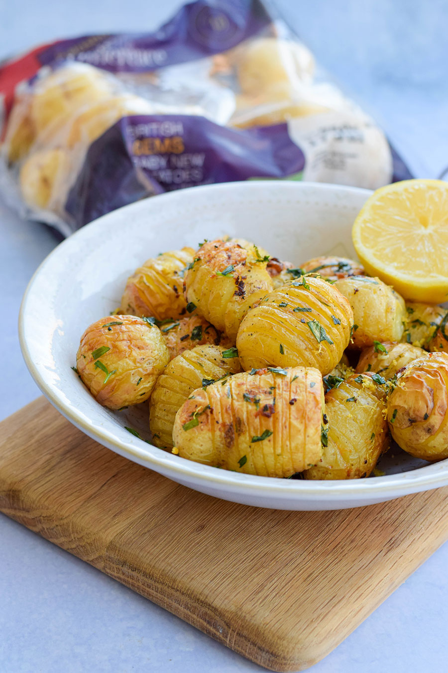 Tarragon & Lemon Hassleback Potatoes, a fresh and summery idea to flavour the humble potato that works wonderfully with fish, poultry and cheese.&nbsp;