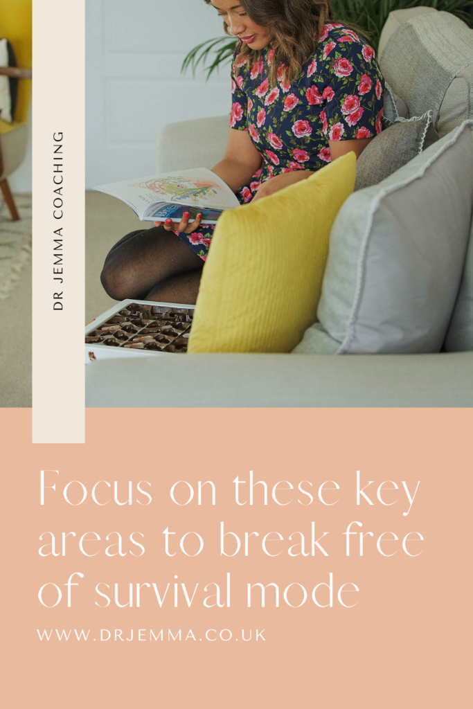 Check out these 6 key areas to focus on to break free from survival mode and start to thrive in your life.